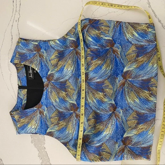 Sam Edelman Jacquard Zip Back Crop Top - Picture 5 of 6